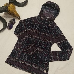 Billabong Fleece Zip Up Hoodie Aztec S